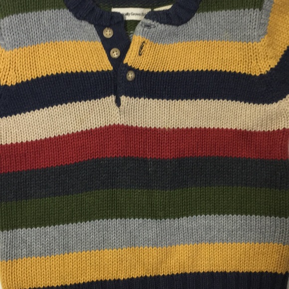 Striped Cotton Knit Sweater - size M (4-5) - Picture 2 of 9